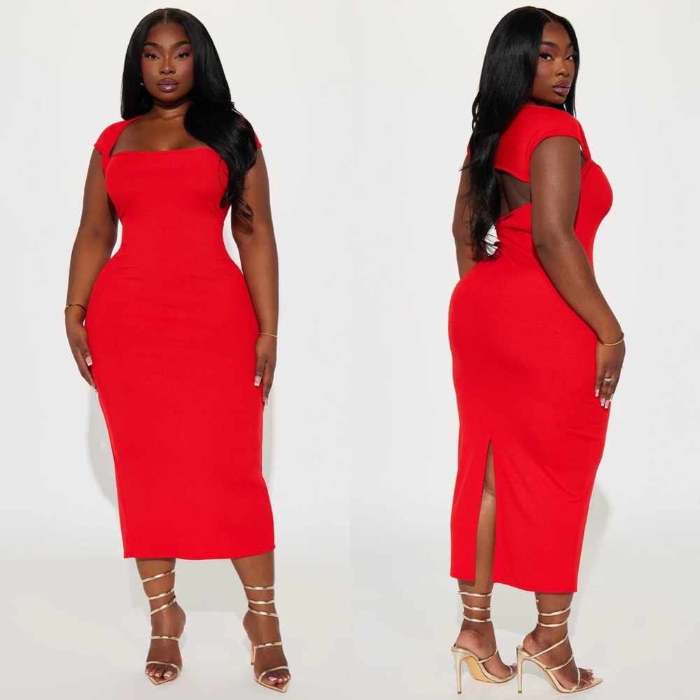 New Fashion Nova ribbed midi dress - Picture 2 of 7